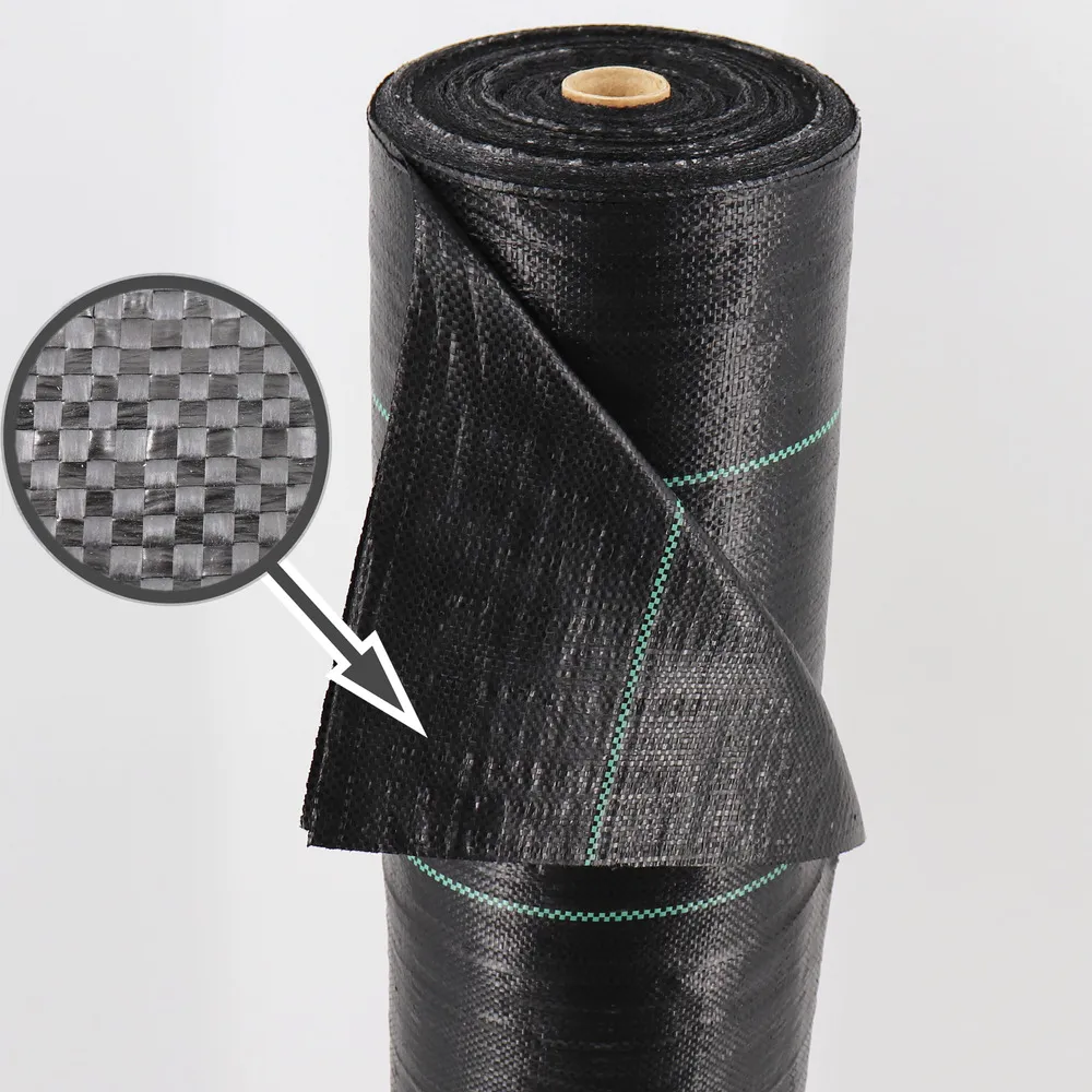 200 m² tissu de sol, bâche anti-mauvaises herbes, bâche de paillage 100 g, 2 m de large, noir