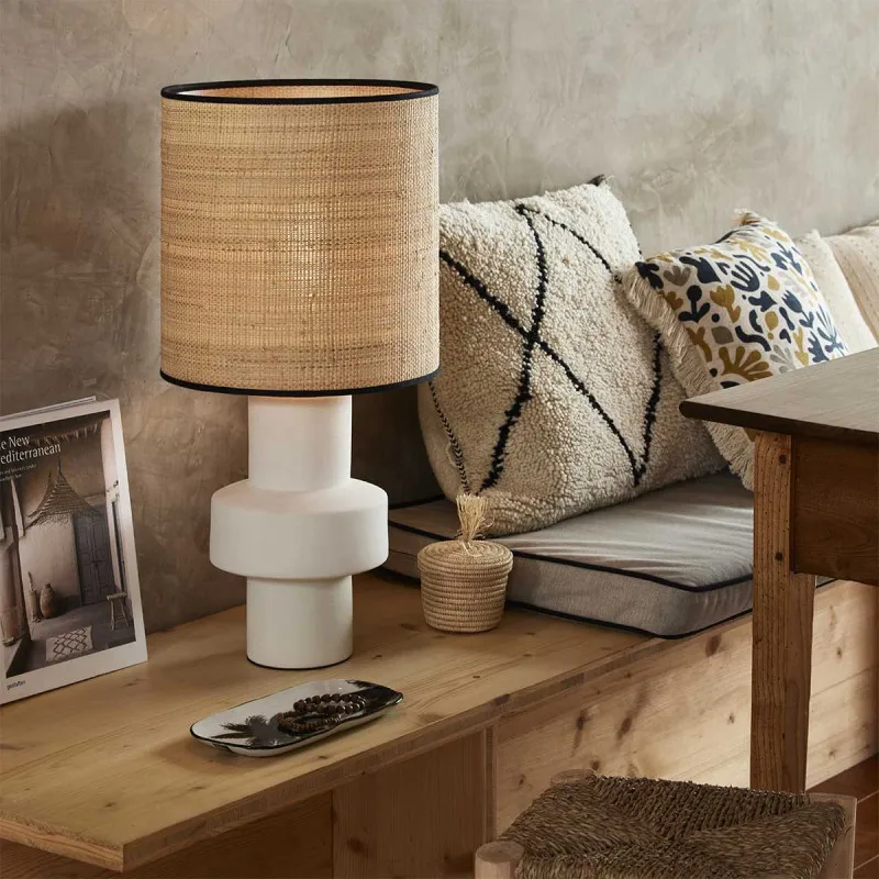 Lampe en céramique Venus blanche