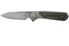  Liong Mah Zulu Black Canvas Micarta couteau de poche